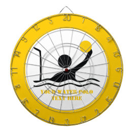 Vatten polo-anpassningsbar, svart silhuette piltavla