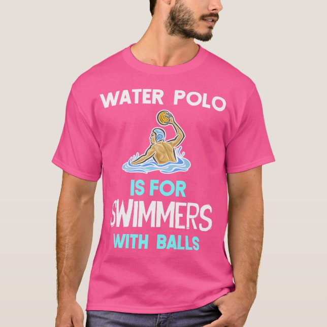 Vatten Polo är avsett för simmare med Bollar Vatte T Shirt (Framsida)