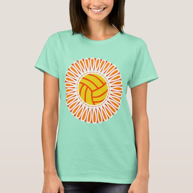 Vatten Polo Boll Flower - Design 1 Tee Shirt (Framsida)