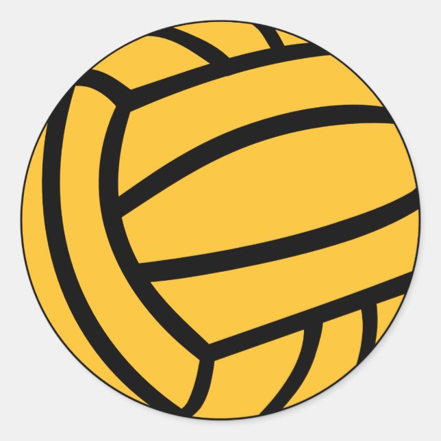 Vatten polo boll runt klistermärke (Framsida)