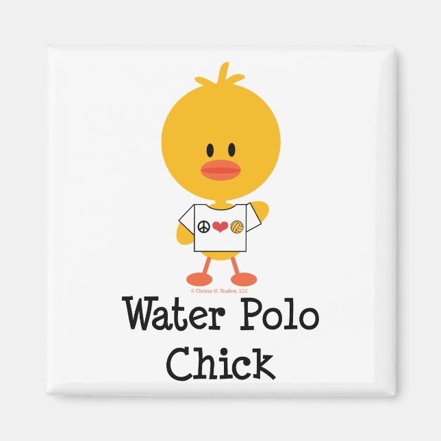 Vatten Polo Chick Magnet (Framsidan)