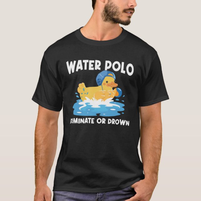 Vatten Polo Dominate eller drywn Rubber Anka Goali T Shirt (Framsida)
