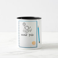 Vatten Polo Doodle Sketch Hand Drawn Vatten sport