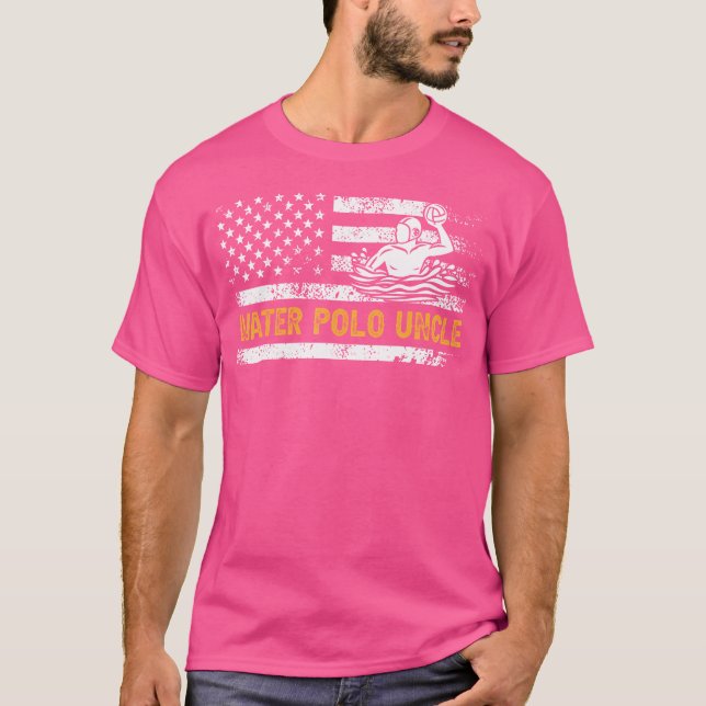 Vatten Polo farbror Us Flagga farbror A Vatten Pol T Shirt (Framsida)