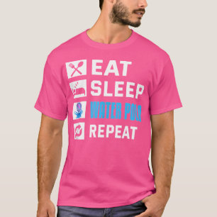 Vatten Polo Funny Eat Sover Vatten Polo Player T Shirt