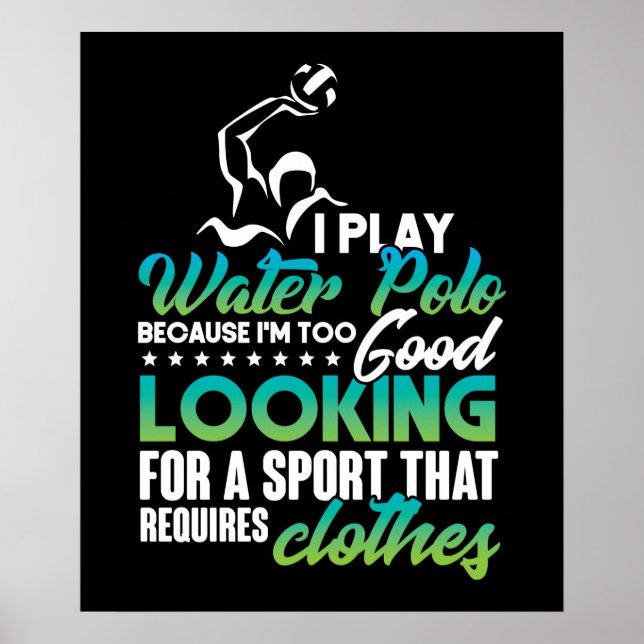 Vatten Polo Funny Poster (Framsidan)