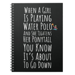 Vatten Polo ger Idrottsman till sin kvinnliga flic Anteckningsbok