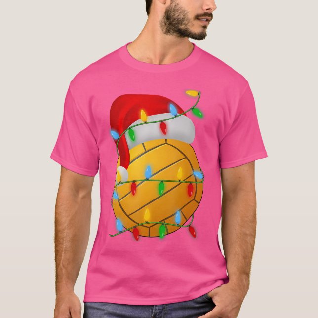 Vatten Polo Julafton Lighting Helgdag Santa Vatten T Shirt (Framsida)