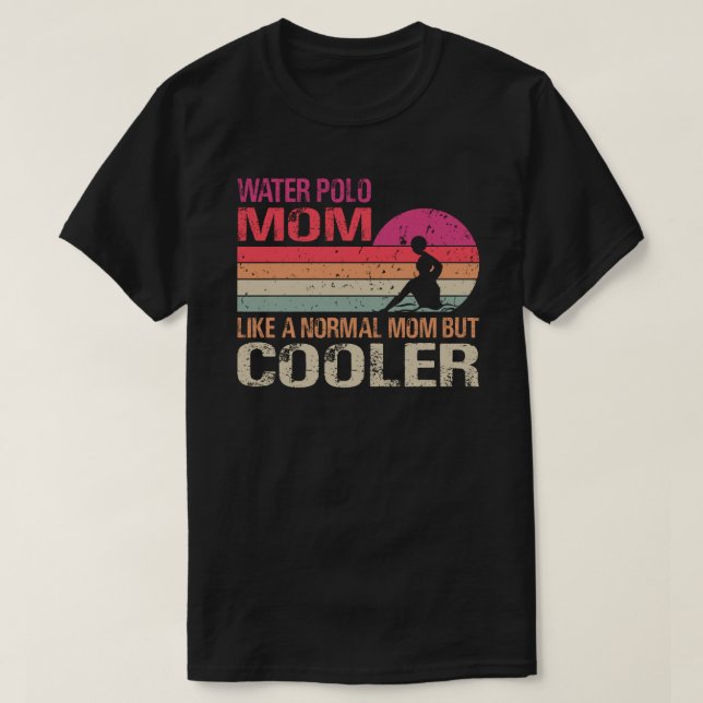 Vatten Polo Mamma som ett normalt Mamma men kolmar T Shirt (Design framsida)