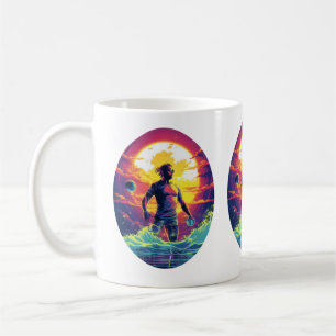 Vatten Polo Player Colorful Waterpolo Kaffemugg