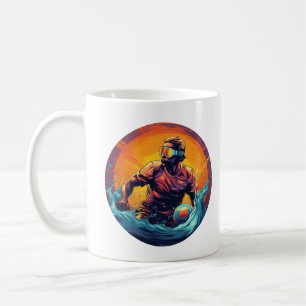 Vatten Polo Player Colorful Waterpolo Kaffemugg