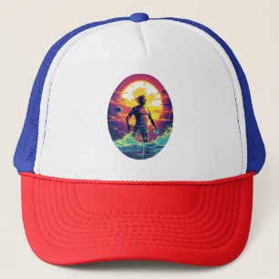 Vatten Polo Player Colorful Waterpolo Keps