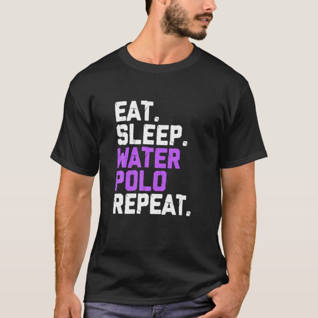 Vatten Polo Player Funny Eat Ssov Vatten Polo Repe T Shirt (Framsida)