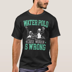 Vatten Polo Player Sports Swimming Coach Bassäng T Shirt