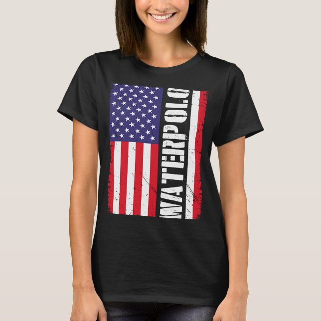 Vatten Polo Player Underwater Swimming Team Bassän T Shirt (Framsida)