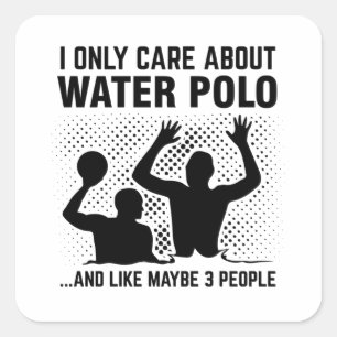 Vatten Polo Player Vatten sport Team Gift Idea Fyrkantigt Klistermärke