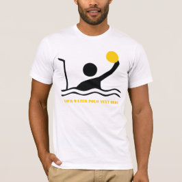 Vatten polo-spelare svartsilhouette t-shirt