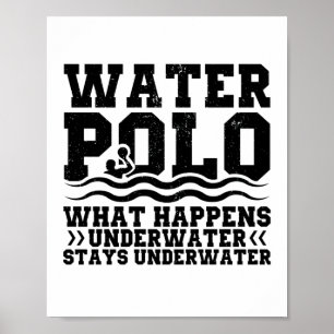Vatten Polo Team Idrottsspelarens tränarpresenta Poster