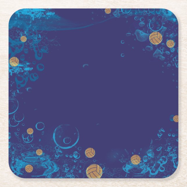 Vatten Polo Underlägg Papper Kvadrat (Framsidan)