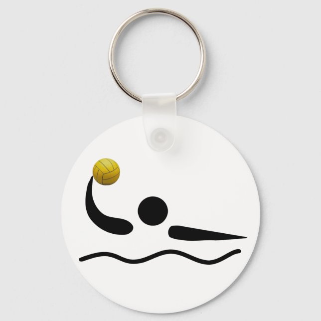 Vatten Polo Universal Sport Symbol Nyckelring (Framsida)