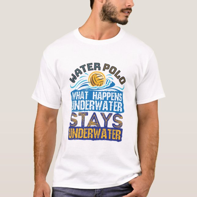 Vatten Polo vad som händer under vattnet T Shirt (Framsida)