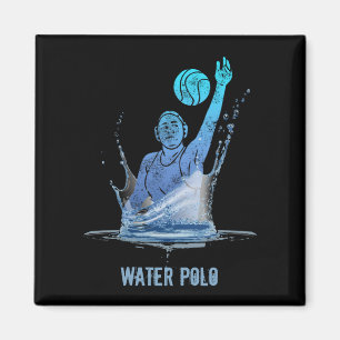 Vatten Polo vintage Sports Idrottsman med Boll Magnet