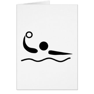 Vatten Polo Waterpolo Pictogram Hälsningskort
