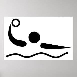 Vatten Polo Waterpolo Pictogram Poster