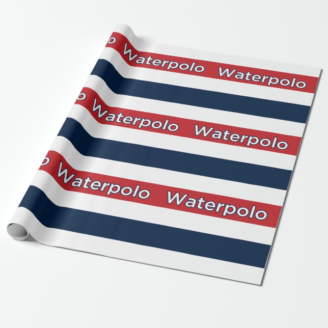 Vatten Polo Wrapping Papper Presentpapper (Utrullad)