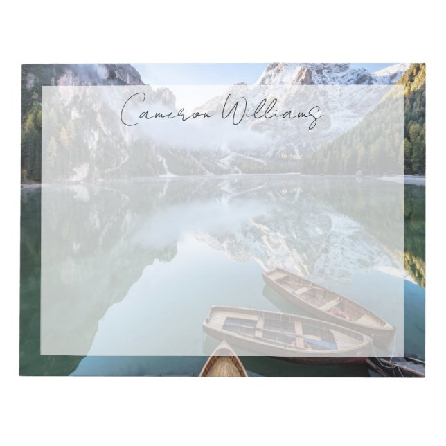 Vatten | Pragser Wildsee Dolomites Italien Anteckningsblock (Framsida)