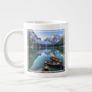 Vatten Pragser Wildsee Dolomites Italien Jumbo Mugg