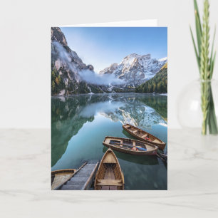 Vatten Pragser Wildsee Dolomites Italien Kort