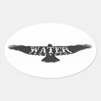 Vatten Protector - Eagle Sticker 1 Ovalt Klistermärke