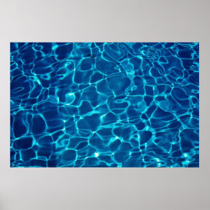 Vatten-reflektion i Swimming bassäng, abstrakt Poster