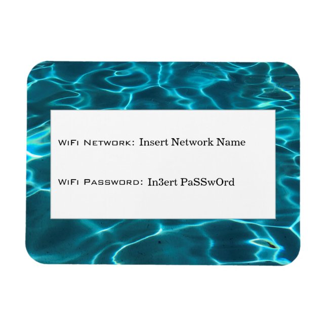 vatten-reflektioner wifi-information magnet (Horisontell)