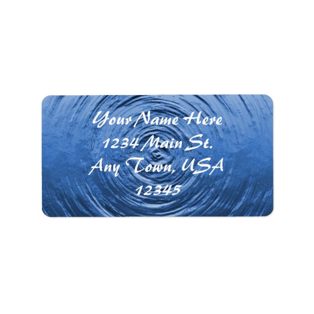 Vatten Ripple Blue Adressetikett (Framsidan)