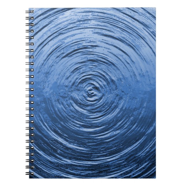 Vatten Ripple Blue Anteckningsbok (Framsidan)