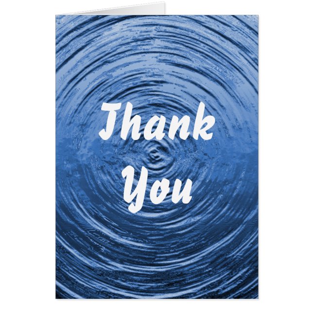 Vatten Ripple Blue Hälsningskort (Framsidan)