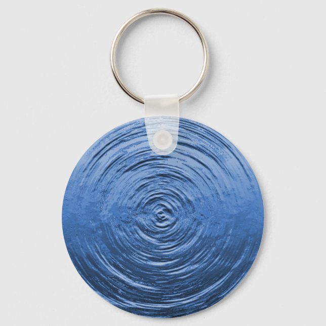 Vatten Ripple Blue Nyckelring (Framsida)