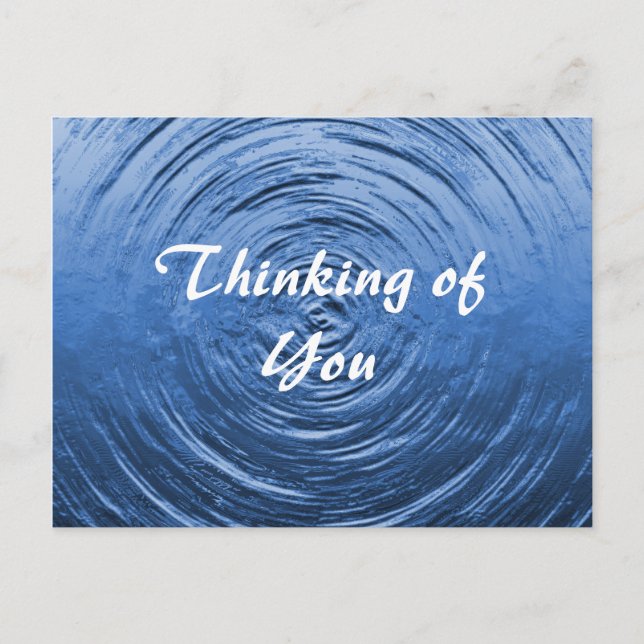 Vatten Ripple Blue Vykort (Framsida)