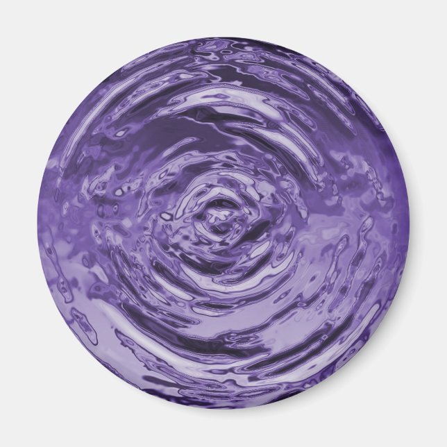 Vatten Ripple Lila Magnet (Framsidan)