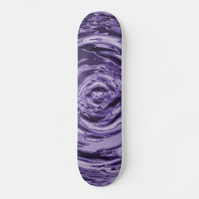 Vatten Ripple Lila Skateboard Bräda 19,5 Cm (Framsida)