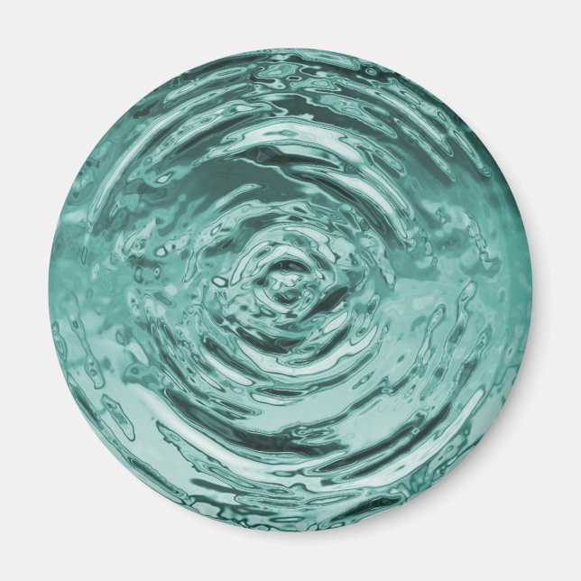 Vatten Ripple Teal Magnet (Framsidan)