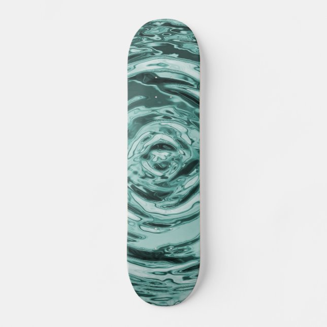 Vatten Ripple Teal Mini Skateboard Bräda 18,7 Cm (Framsida)