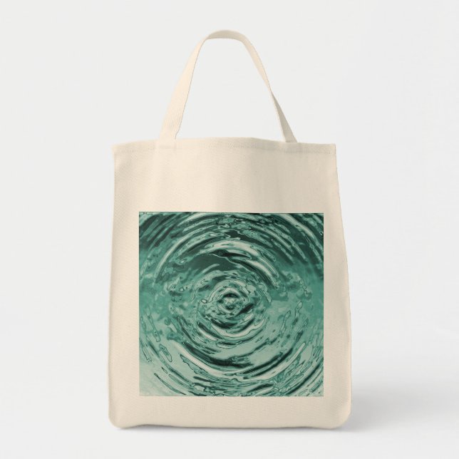 Vatten Ripple Teal Tygkasse (Framsidan)