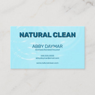 Vatten Ripples Housecleaning Janitorial Service Visitkort
