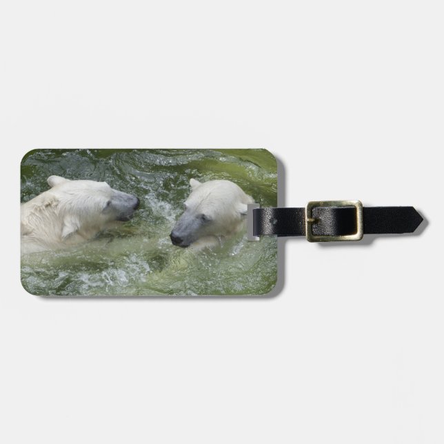 Vatten Roligt Polar Bears Bagagebricka (Horisontell Framsida)