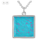 Vatten Roligt Sterling Silver Halsband<br><div class="desc">Ta in vatten roligten i ditt hem med det moderna konstnärliga unika och designerhalsbandet!</div>
