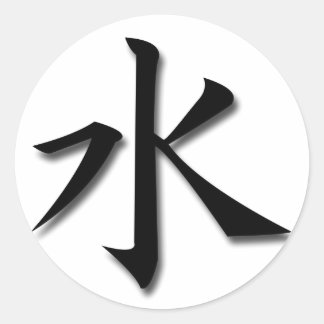 Vatten Runt Klistermärke