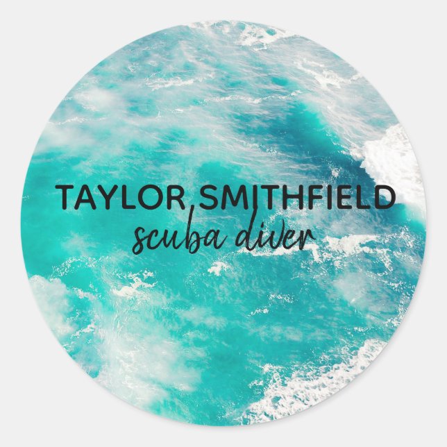 Vatten Runt Klistermärke (Framsida)